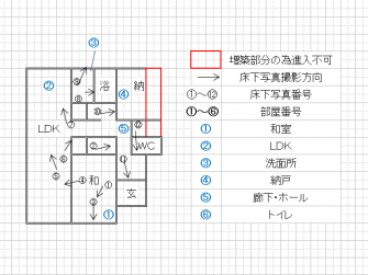 床下状況平面図3